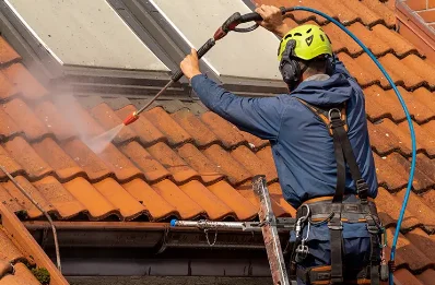 Démoussage et hydrofuge de toiture à Charpey